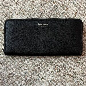 Kate Spade Black Zip-Around Wallet